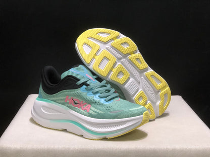 Hoka One One Bondi 9 Women's Comfortable Low-top Running Shoes Sneakers Teal