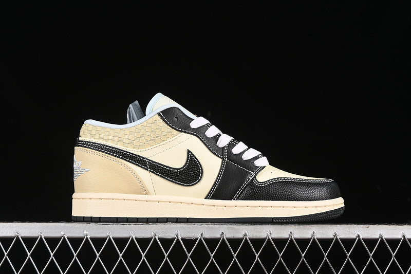Nike Air Jordan 1 Low Blue Muslin Coconut Milk Black Sneakers