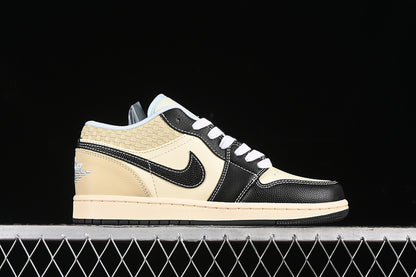 Nike Air Jordan 1 Low Blue Muslin Coconut Milk Black Sneakers