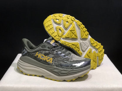 Hoka One One Stinson 7 Comfortable Anti-slip Outdoor Running Shoes Brown Sneakers
