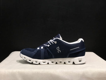 On Running Cloud 5 Lightweight Running Shoes Foggy White/Dark Blue