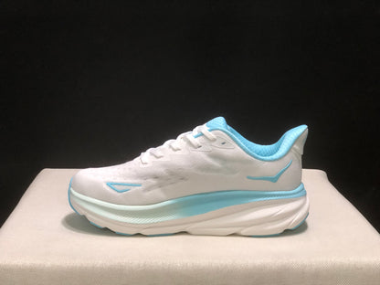 Hoka One One Clifton 9 Running Shoes Athletic Shoes Sneakers White/Blue