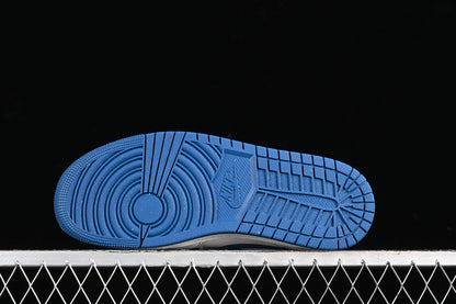 Nike Air Jordan 1 Mid Industrial Blue White Sneakers