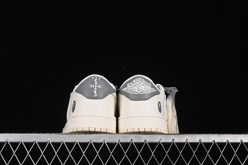 Nike Air Jordan 1 Low OG SP Off-White Travis Scott Fragment Design Grey White Sneakers