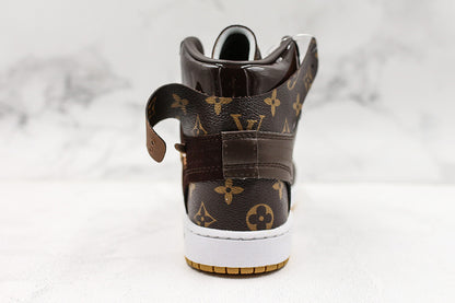 Nike Air Jordan 1 Retro Off-White Louis Vuitton Joint Edition Custom LV Sneakers