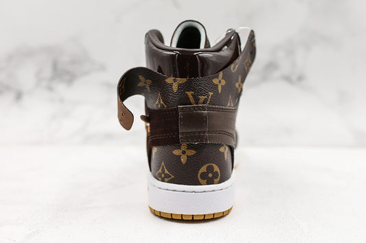 Nike Air Jordan 1 Retro Off-White Louis Vuitton Joint Edition Custom LV Sneakers