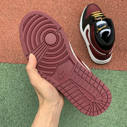 Nike Air Jordan 1 Mid SE Gold Pendants Beetroot/Black/White Sneakers