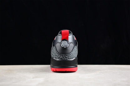 Nike Air Jordan Spizike Low Bred Black Gym Red Cool Grey Sail Sneakers