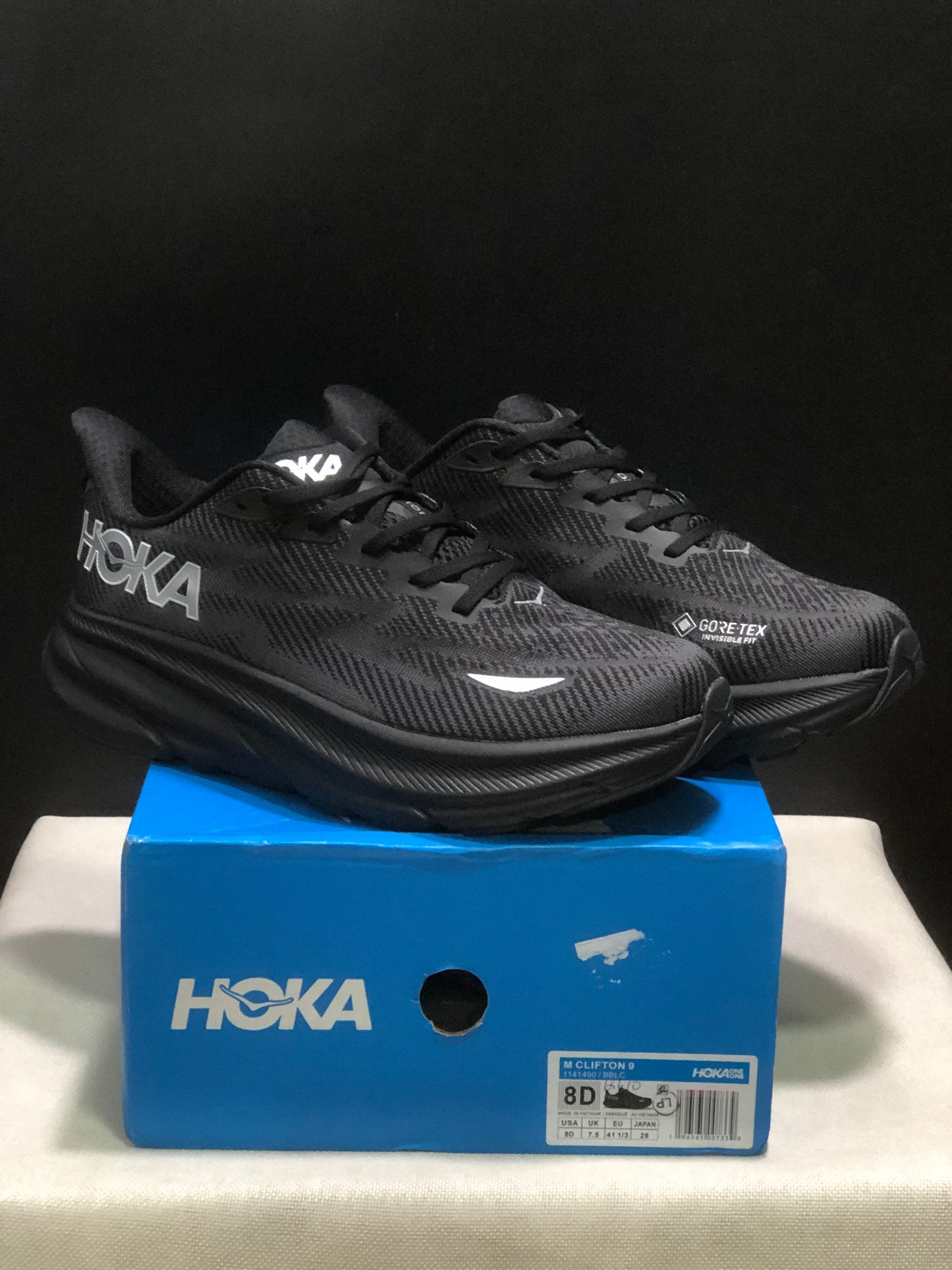 Hoka One One Clifton 9 Running Shoes Black Athletic Shoes Sneakers