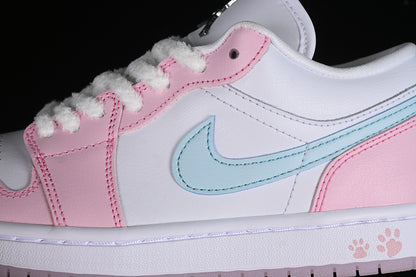Nike Air Jordan 1 Low Se White Pink Foam Glacier Blue Sneakers