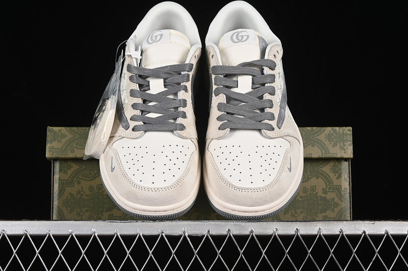 Nike Air Jordan 1 Low OG SP Travis Scott Fragment Design Grey Sole Cream Grey Sneakers