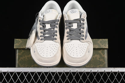 Nike Air Jordan 1 Low OG SP Travis Scott Fragment Design Grey Sole Cream Grey Sneakers