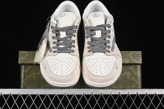 Nike Air Jordan 1 Low OG SP Travis Scott Fragment Design Grey Sole Cream Grey Sneakers