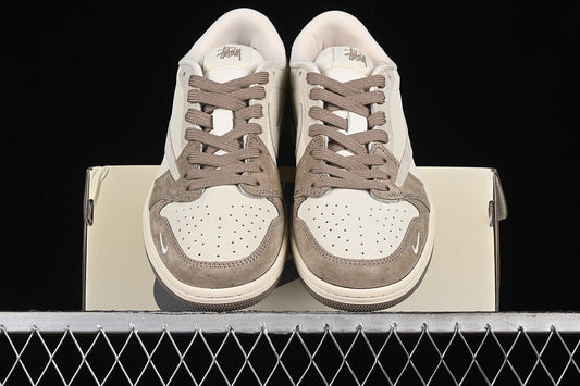 Travis Scott Fragment Design Nike Air Jordan 1 Low OG SP Beige Khaki Sneakers