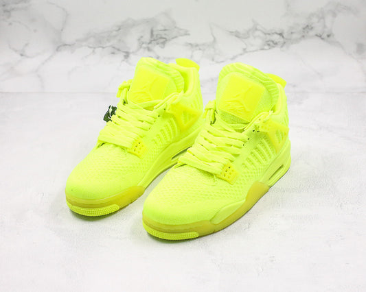 Nike Air Jordan 4 Retro Flyknit Volt Yellow Sneakers