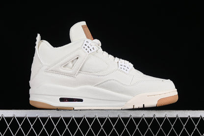 Levi 's Nike Air Jordan 4 White Denim Sneakers