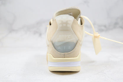 Nike Air Jordan 4 Retro IV x Off-White Sail/Muslin Cream Sneakers
