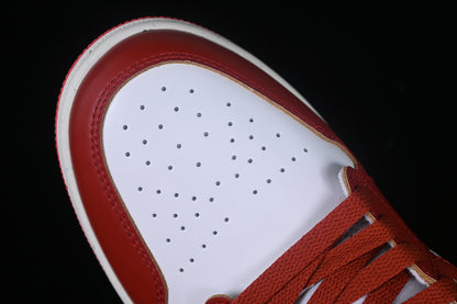 Nike Air Jordan 1 Low SE White Dune Red Sneakers