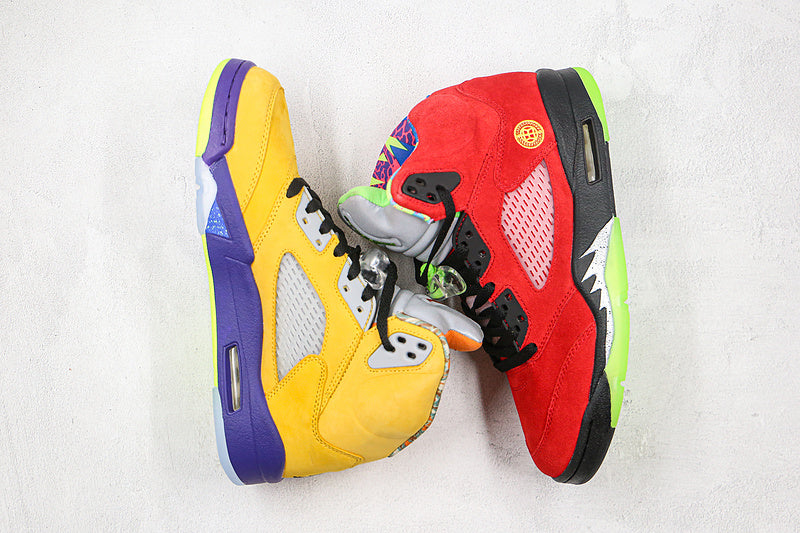 Nike Air Jordan 5 Retro What the Solar Orange Red Yellow Sneakers