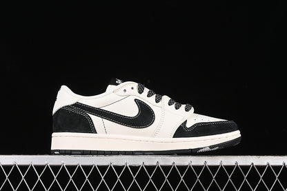 Nike Air Jordan 1 Low OG SP Travis Scott Fragment Design BAPE White Black Sneakers
