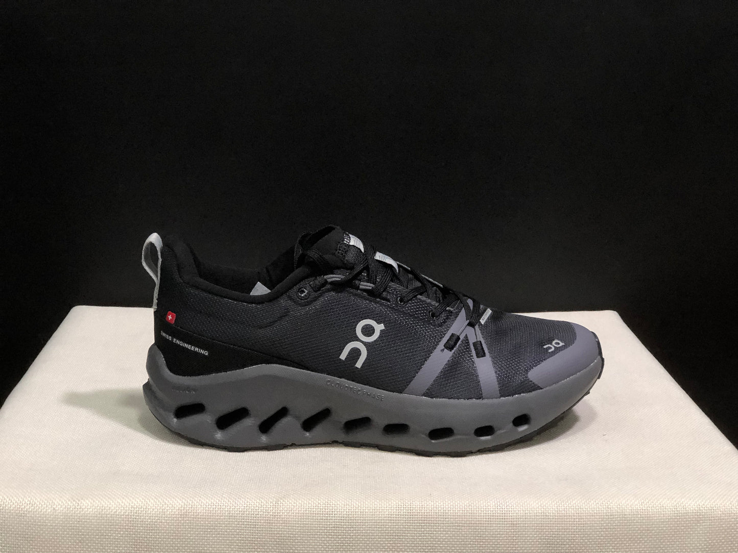 On Running Cloudsurfer Trail Waterproof Comfortable And Breathable Running Shoes Dark Grey/Black