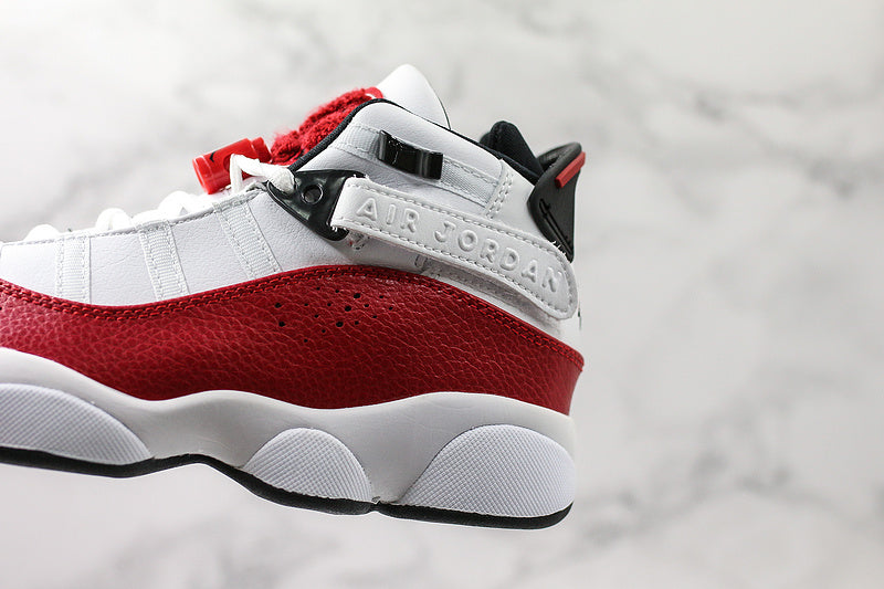 Nike Air Jordan 6 Rings White University Red Sneakers