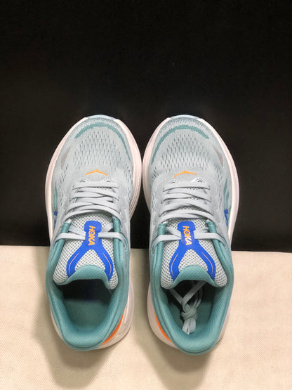 Hoka One One Bondi 9 Comfortable Low-top Running Shoes Sneakers Blue Gray