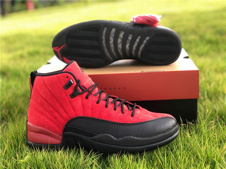 Nike Air Jordan 12 Retro Reverse Flu Game Red Sneakers