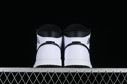 Nike Air Jordan 1 Mid Black White Sneakers