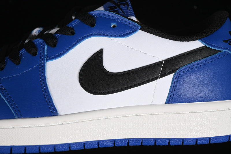 Nike Air Jordan 1 Low Black Game Royal White Sneakers
