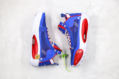 Nike Air Jordan 34 White Laser Navy Sneakers