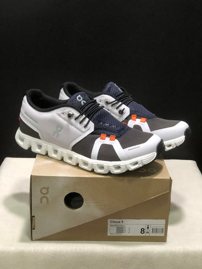 On Running Cloud 5 Lightweight Running Shoes Mist White/Dark Grey