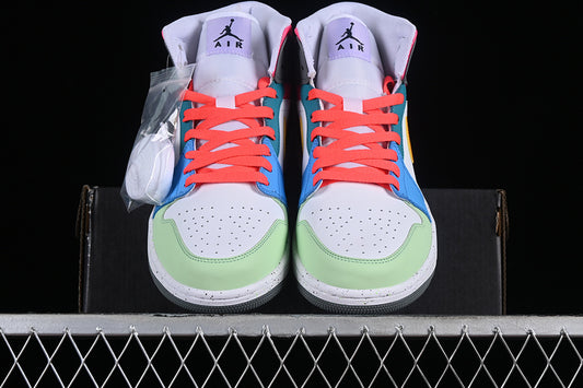 Nike Air Jordan 1 Mid SE MultiColor Sneakers
