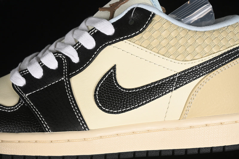 Nike Air Jordan 1 Low Blue Muslin Coconut Milk Black Sneakers