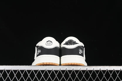 Travis Scott Fragment Design Nike Air Jordan 1 Low OG SP White Sole Black Sneakers