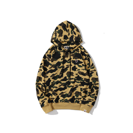A Bathing Ape BAPE Camouflage Kangaroo Hoodie Yellow