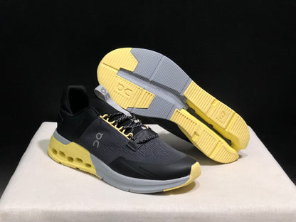 On Running Cloudnova Flux Comfortable Running Shoes Black/Yellow