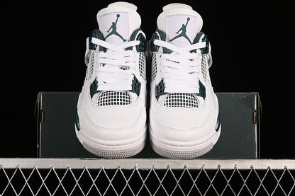 Nike Air Jordan 4 Retro Oxidized Green White Sneakers