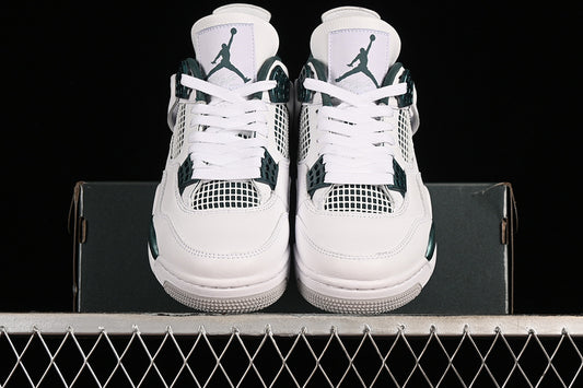 Nike Air Jordan 4 Retro Oxidized Green White Sneakers