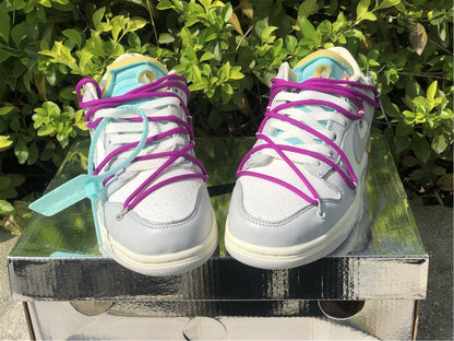 Nike Dunk Low Off-White Lot 21 of 50 Gray Multicolor Sneakers