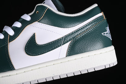 Nike Air Jordan 1 Low White Sail Oxidized Green Sneakers