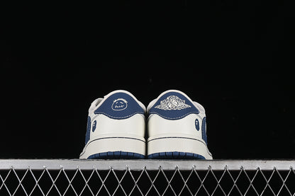 Nike Air Jordan 1 Low BAPE Travis Scott Fragment Design OG SP Navy Sole White Sneakers
