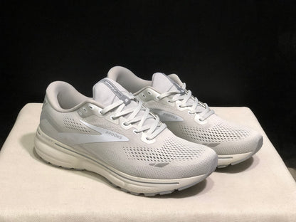 Brooks Ghost 15 Shock-absorbing Wear-resistant Low-top Running Shoes Light Gray