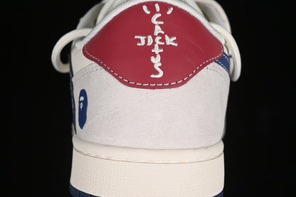 Nike Air Jordan 1 Low Travis Scott Fragment Design BAPE White Grey Blue Red Multicolour Sneakers