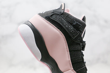 Nike Air Jordan 6 Rings Dusty Pink Foam White Black Sneakers
