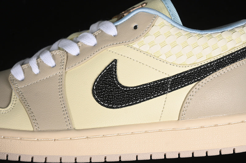 Nike Air Jordan 1 Low Sanddrift Black Muslin Coconut Milk Sneakers