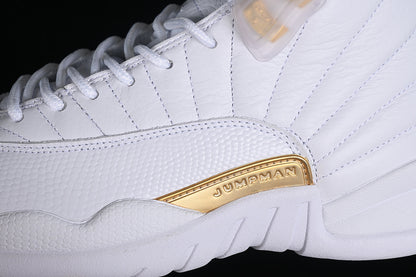 Nike Air Jordan 12 Retro Phantom Metallic Gold White Sneakers