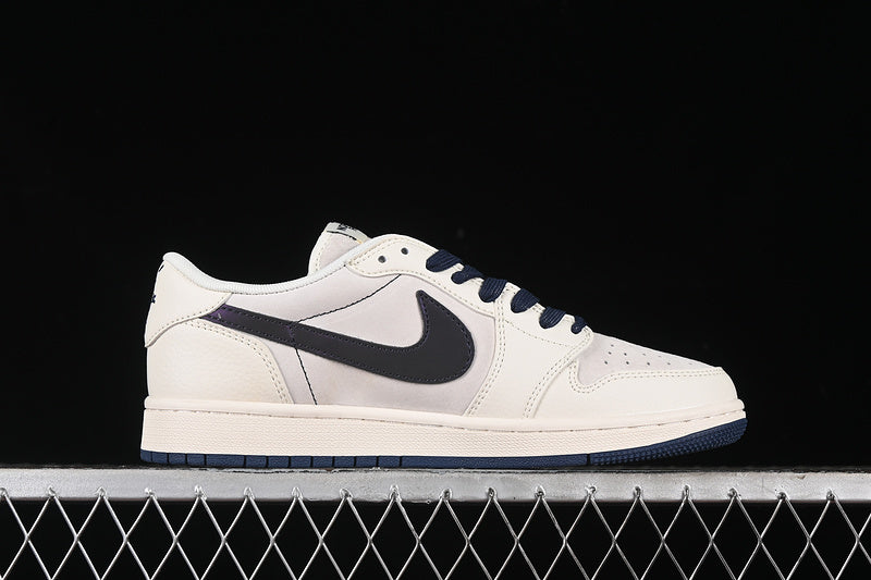 Nike Air Jordan 1 Low THE NORTH FACE Travis Scott Fragment Design OG SP Dark Purple White Sneakers