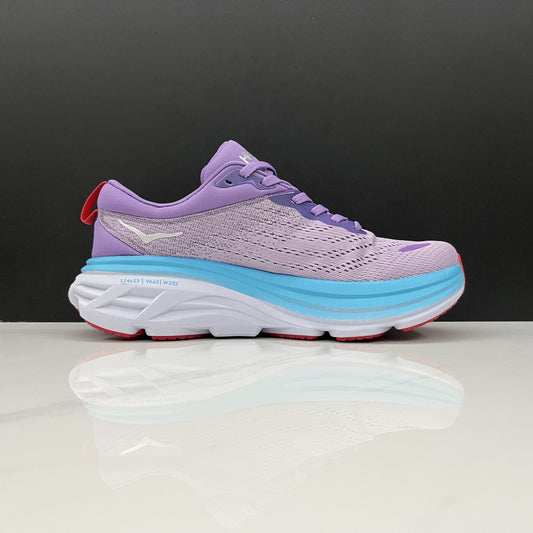 Hoka One One Bondi 8 Breathable Low-top Running Shoes Sneakers Light Purple