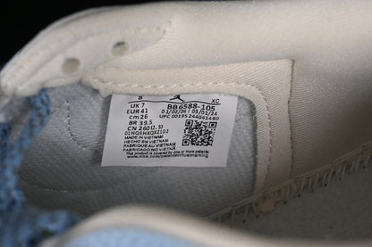 Nike Air Jordan 1 Low OG SP Off-White Travis Scott Fragment Design Light Blue Sole White Blue Sneakers